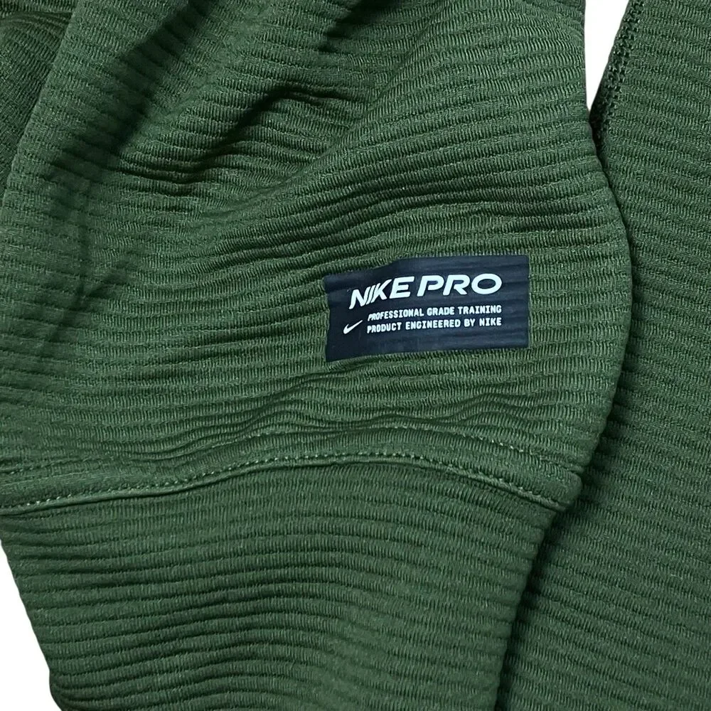 Nike PRO Shirt Mens M Green Dri Fit Training Pullover Tech Activewear DM5889-226